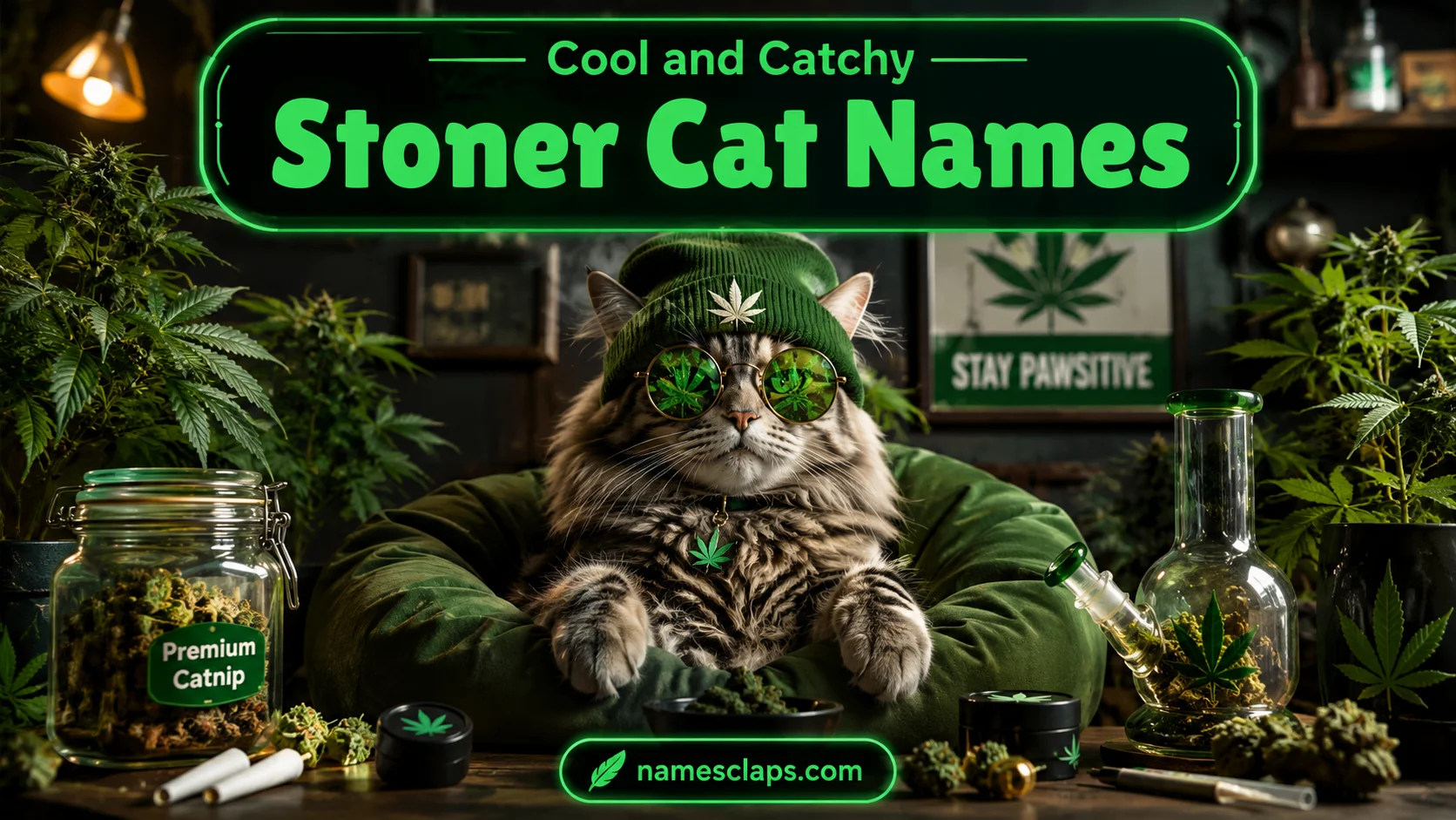 Cool And Catchy Stoner Cat Names