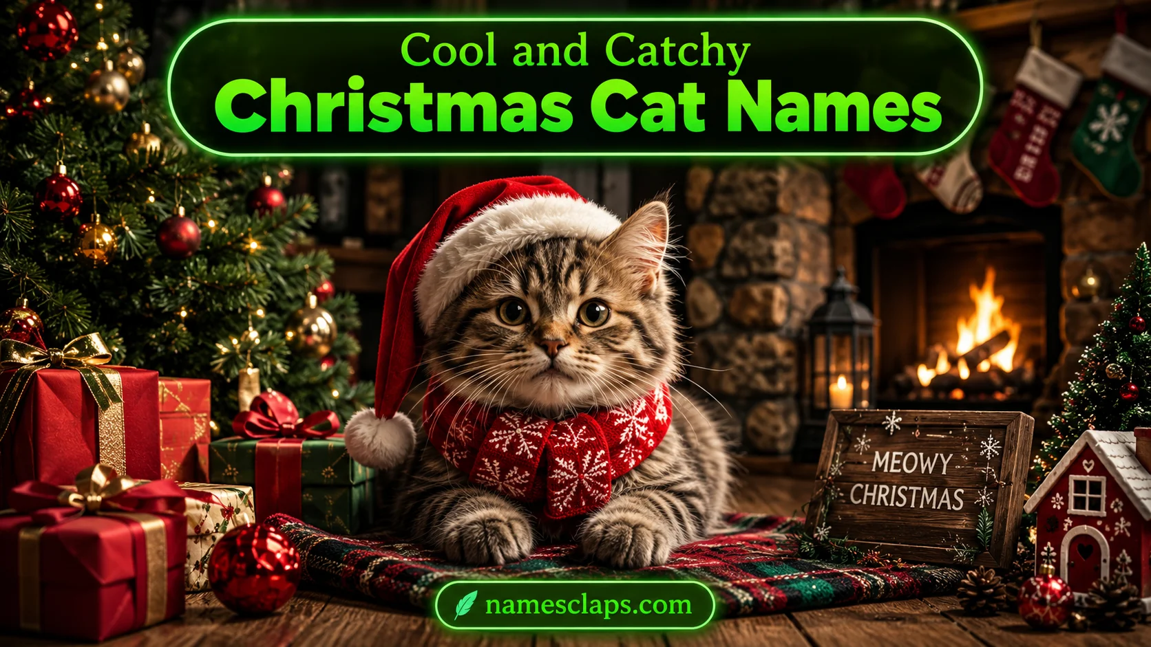 Cool And Catchy Christmas Cat Names
