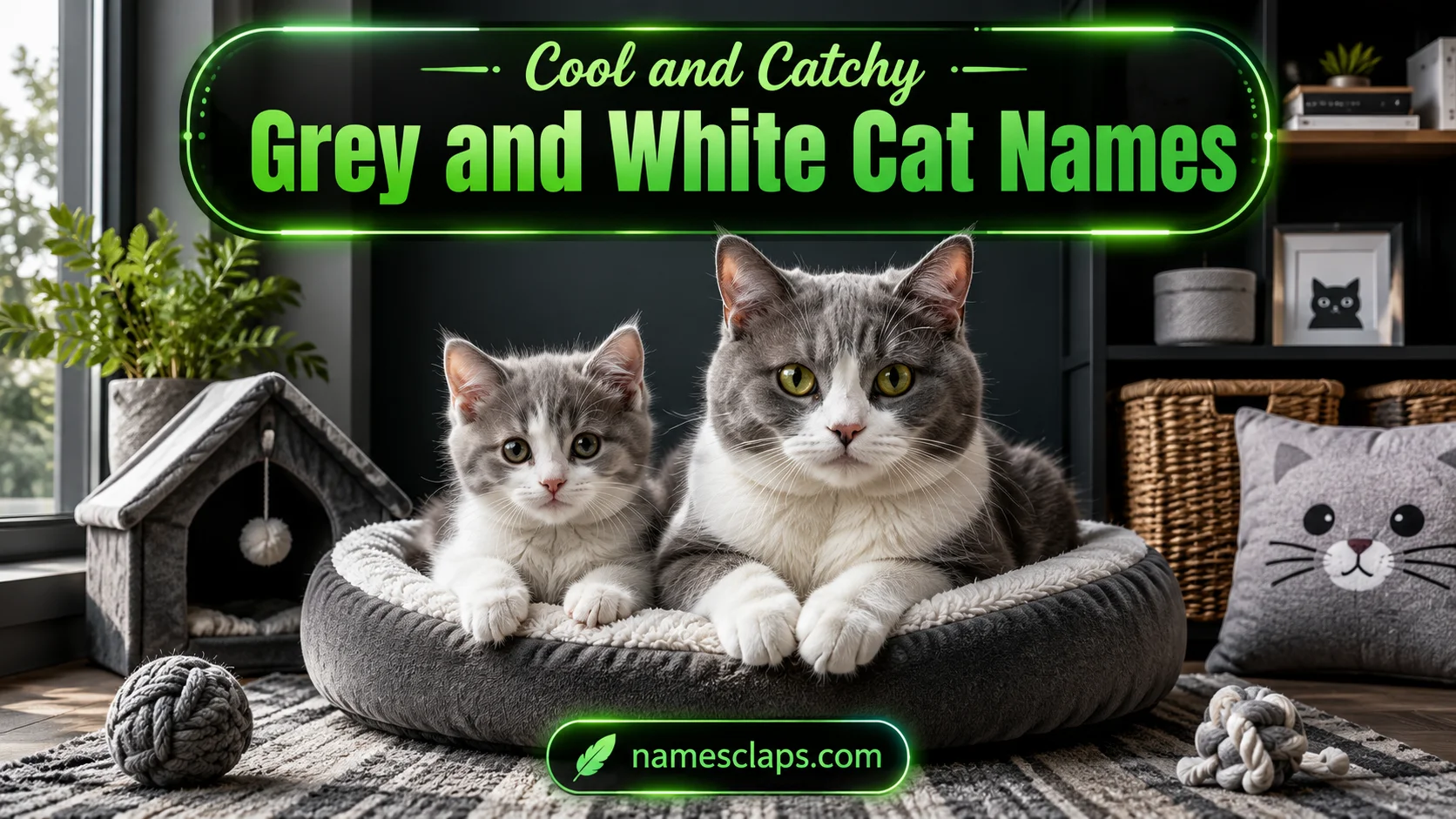 Cool And Catchy Grey and White Cat Names