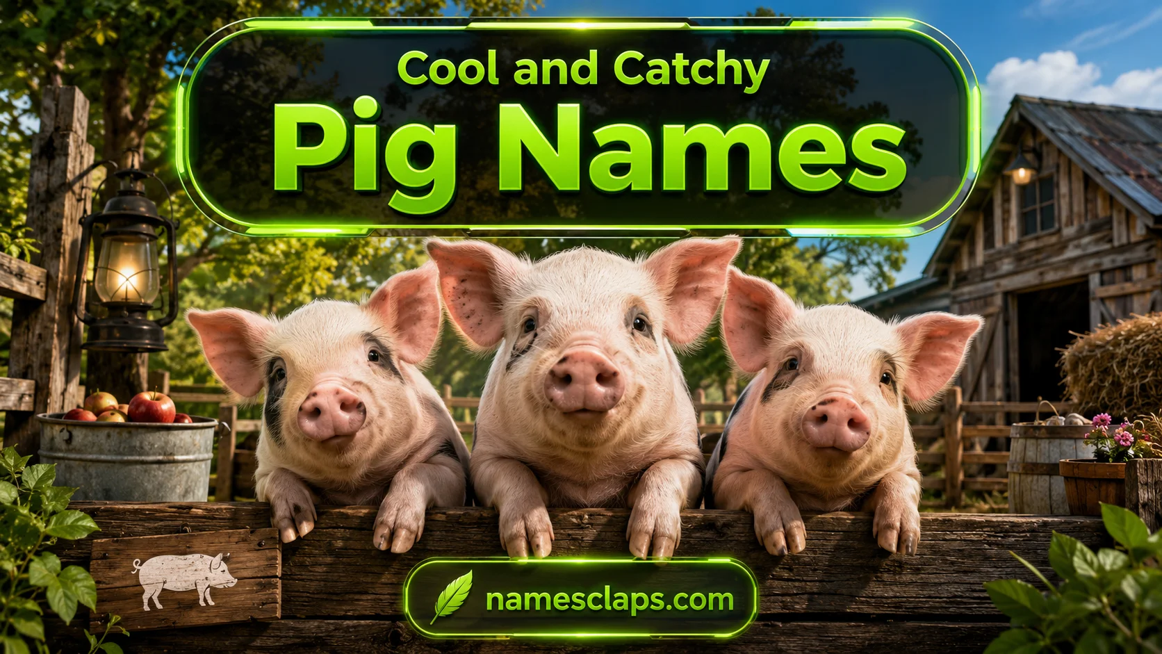 Cool And Catchy Pig Names