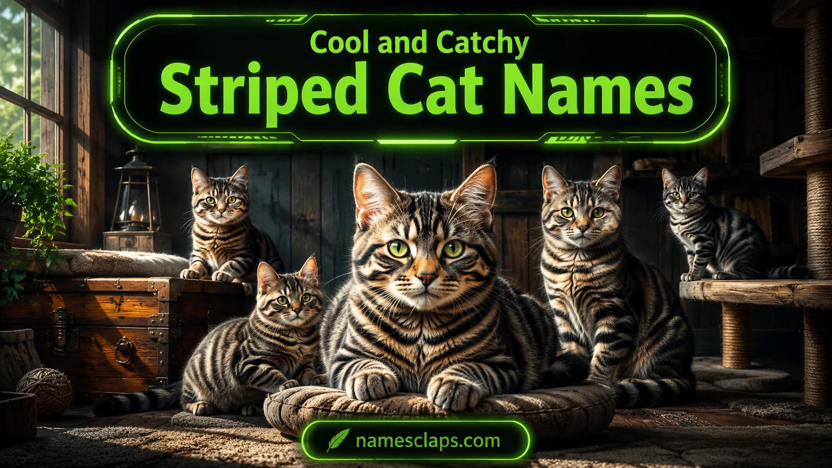 Cool And Catchy Striped Cat Names